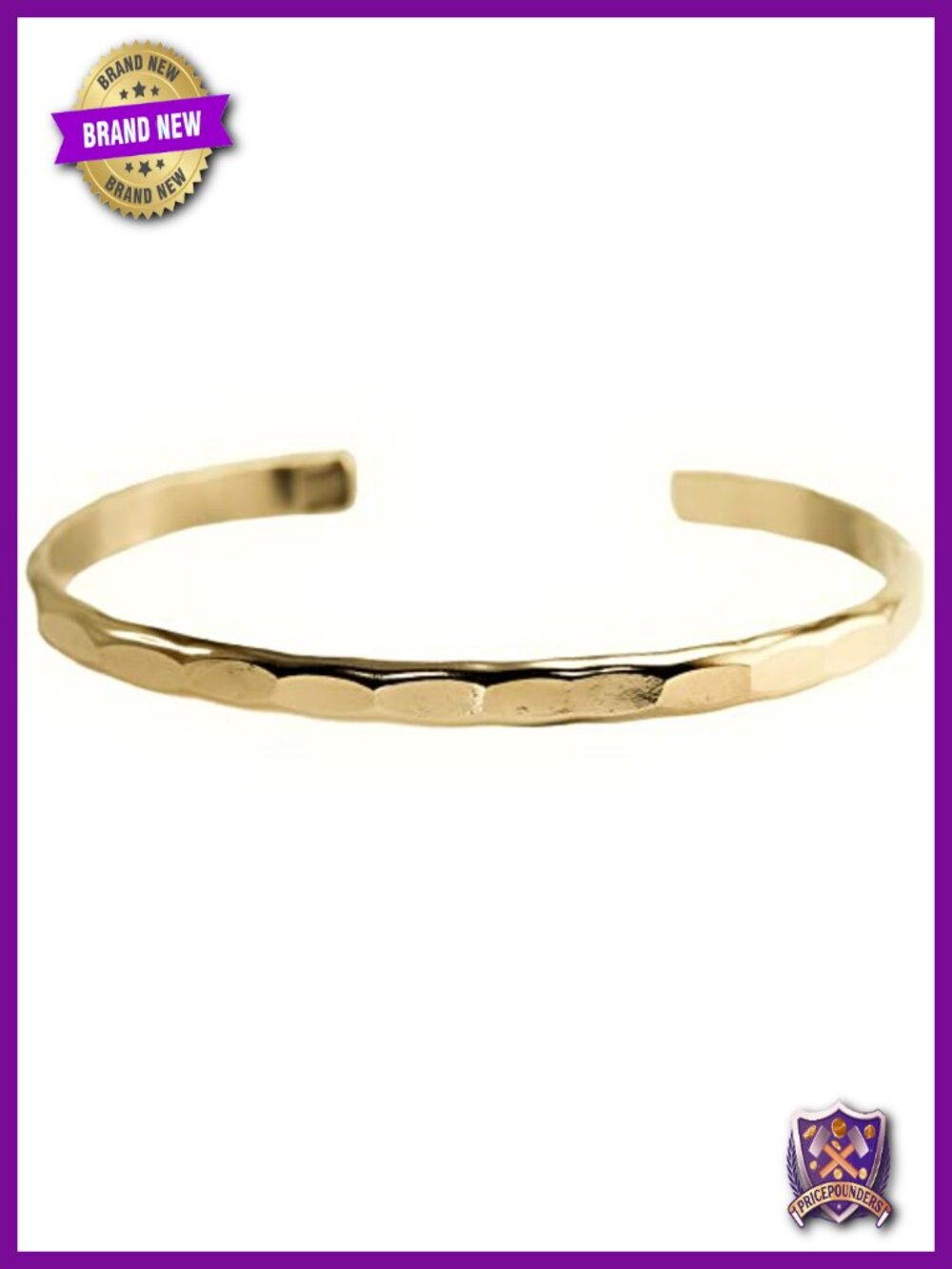 14K Gold Filled Wide Hammered Cuff Bracelet Women’s Stacking Bangle